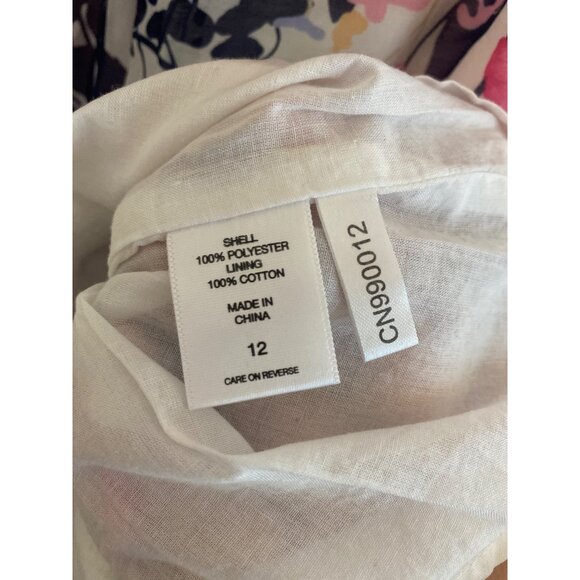 New York & Company Floral Sleeveless Dress Size 12 Polyester Shell Cotton Lining - Picture 5 of 5